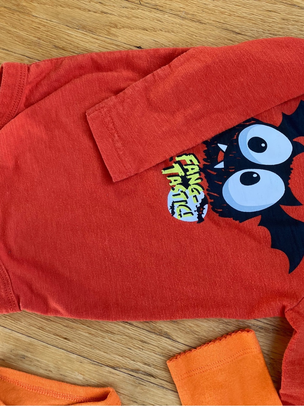 George Two-Piece Short Sleeve Tee Set in Orange and Red